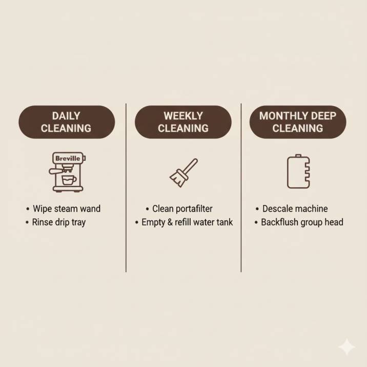 Breville Coffee Machine Cleaning Routine