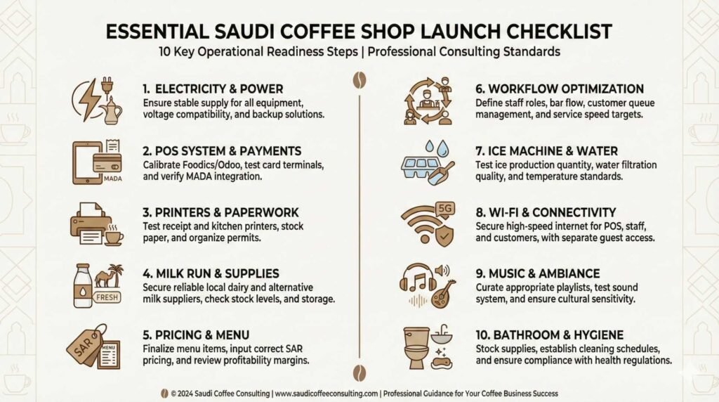 soft opening checklist
