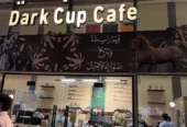Dark cup coffee