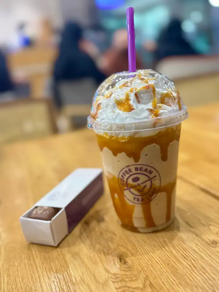 Coffee bean and tea leaf