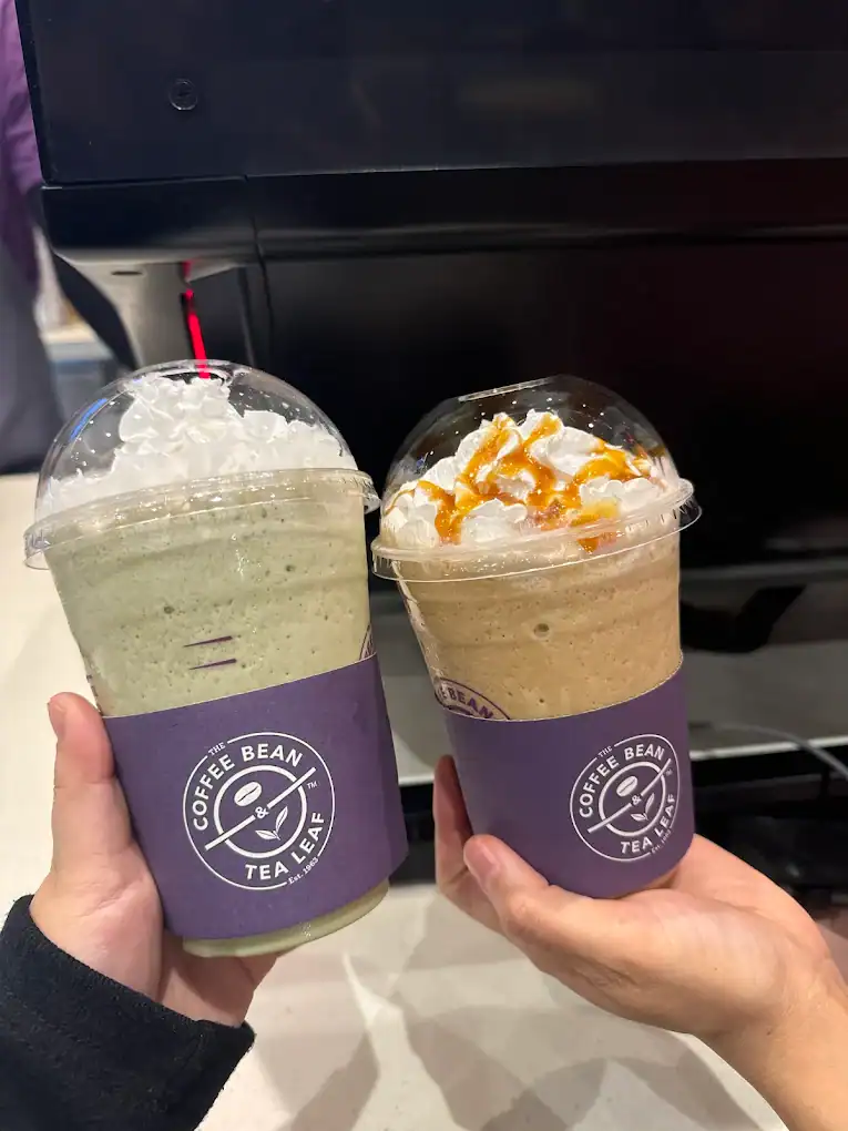 Coffee bean and tea leaf